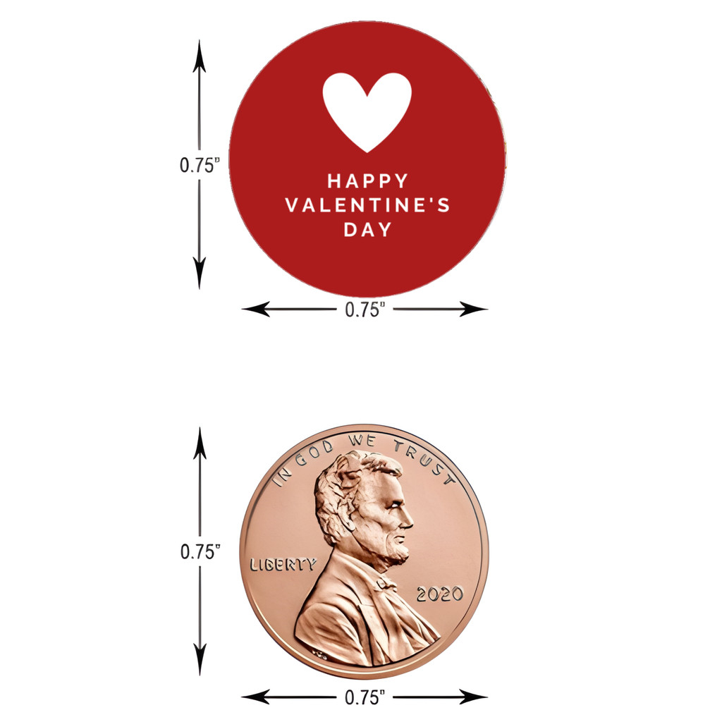 Romantic Table Candy Decor | Valentines Kiss Stickers | Glossy Vinyl | Fun Style