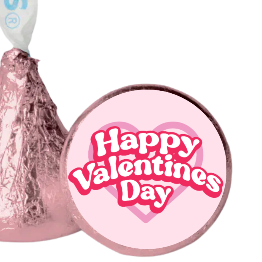 Cute Valentines Candy Decor | Kiss Bottom Stickers | Self Adhesive | Peel And Stick | 100ct