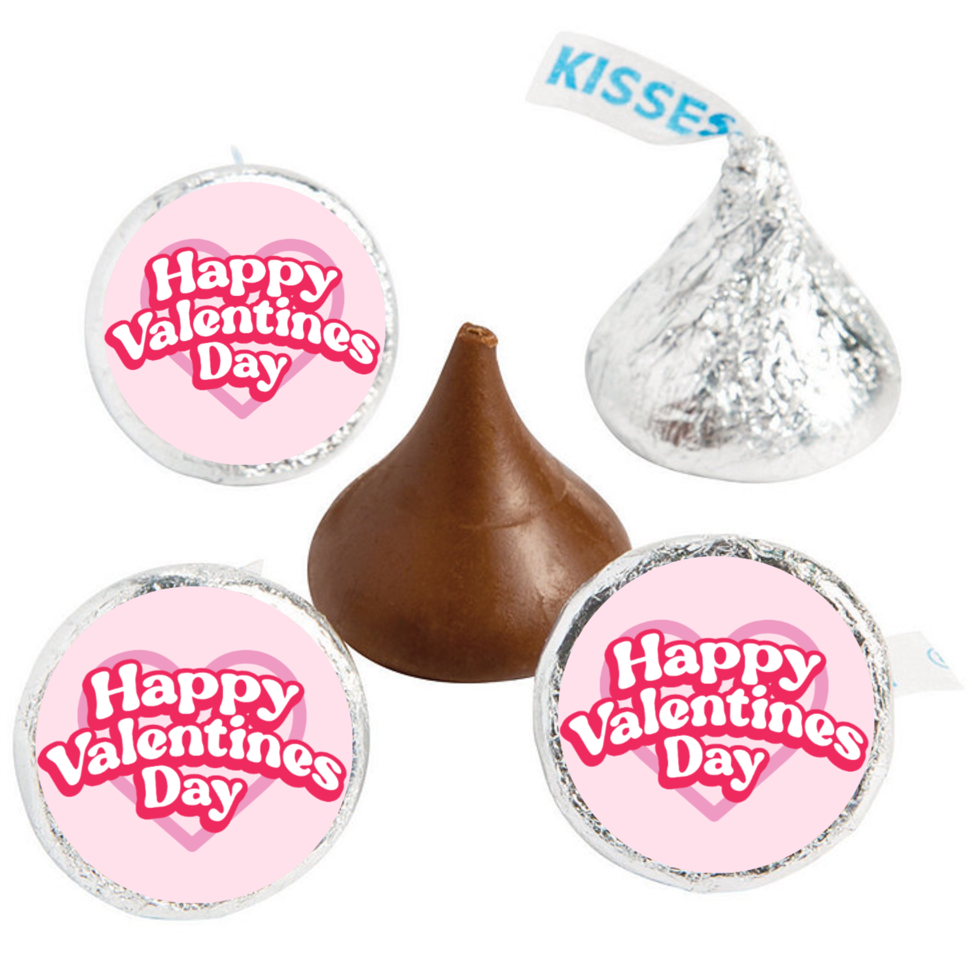 Cute Valentines Candy Decor | Kiss Bottom Stickers | Self Adhesive | Peel And Stick | 100ct