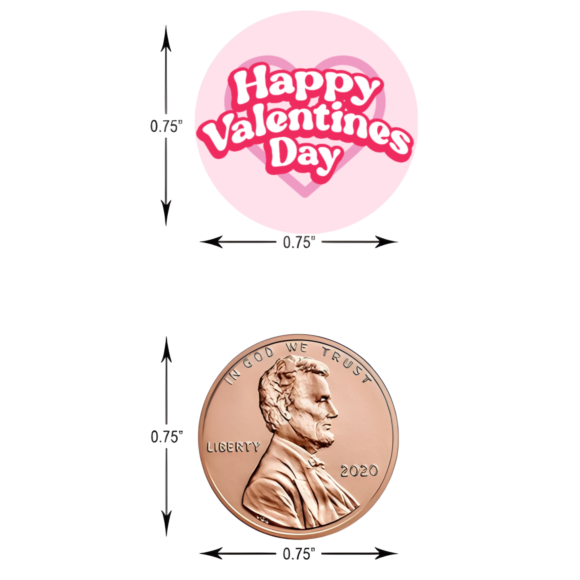 Cute Valentines Candy Decor | Kiss Bottom Stickers | Self Adhesive | Peel And Stick | 100ct