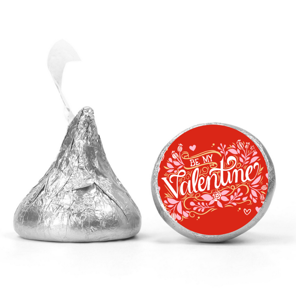 Festive Valentines Candy | Kiss Bottom Stickers | Self Adhesive | 100ct