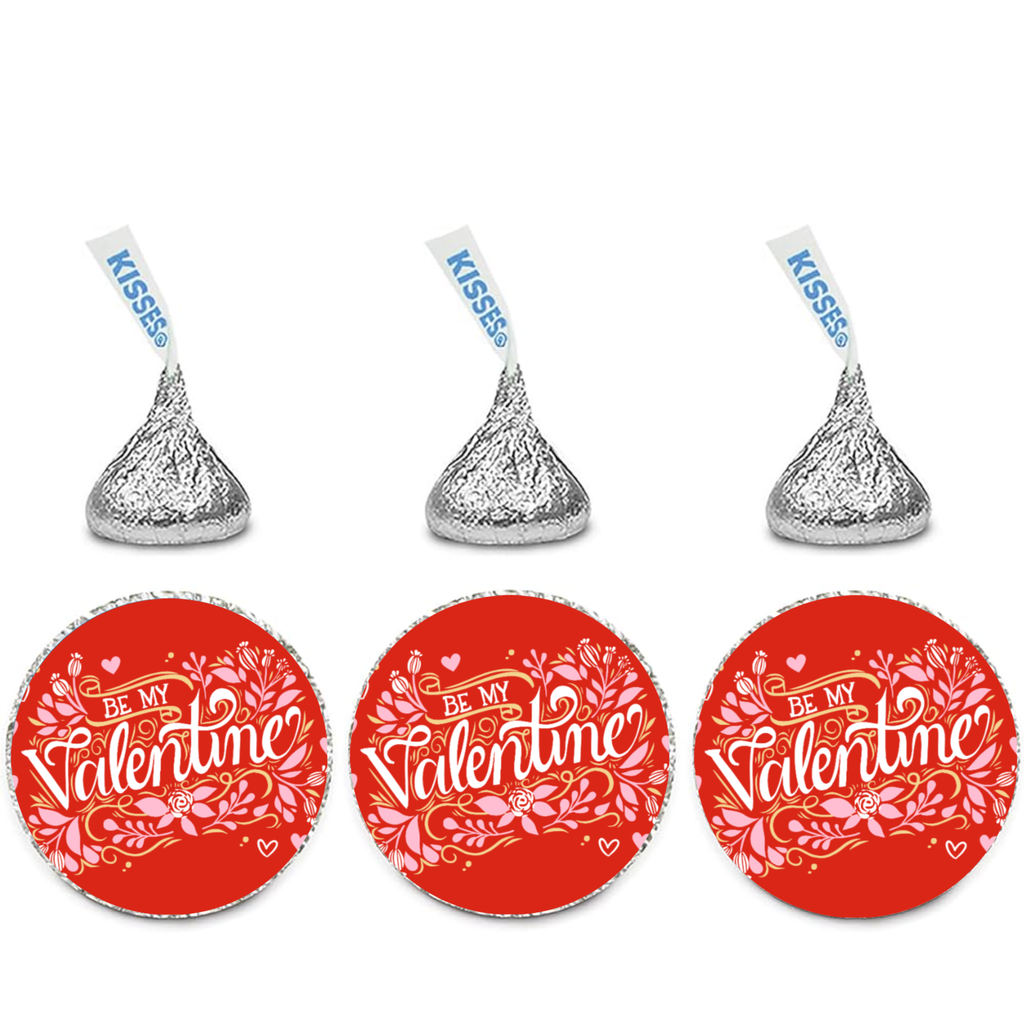 Festive Valentines Candy | Kiss Bottom Stickers | Self Adhesive | 100ct