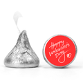 Valentines Treat Stickers | Candy Kiss Labels 0.75in | Glossy | Chocolate Kiss Bottom Labels | 100ct