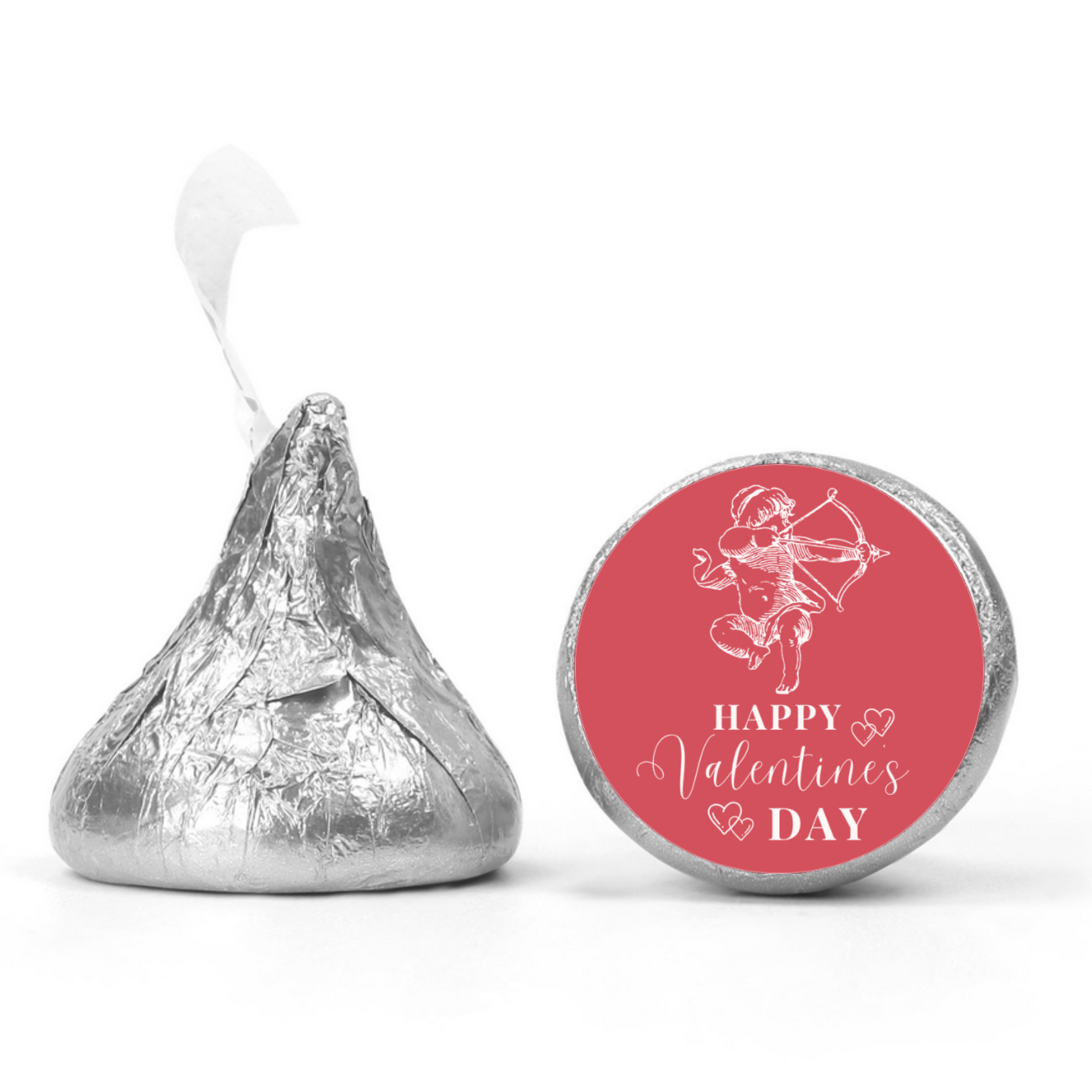 Cupid Valentines Day Candy Labels | Valentines Kiss Stickers | Self Adhesive | 100ct | Glossy
