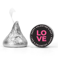 Valentines Treat Stickers | Candy Kiss Labels 0.75in | Glossy | 100ct | Kiss Bottom Stickers | Durable