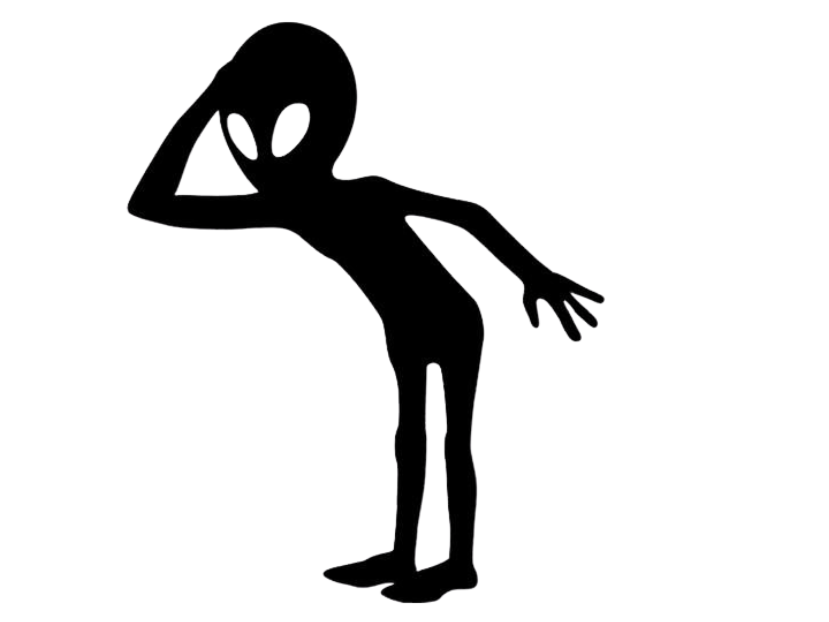 Alien Silhouette Decor | Halloween Window Cling | Large Static Decal | Creepy Window Display | Indoor Halloween Accent
