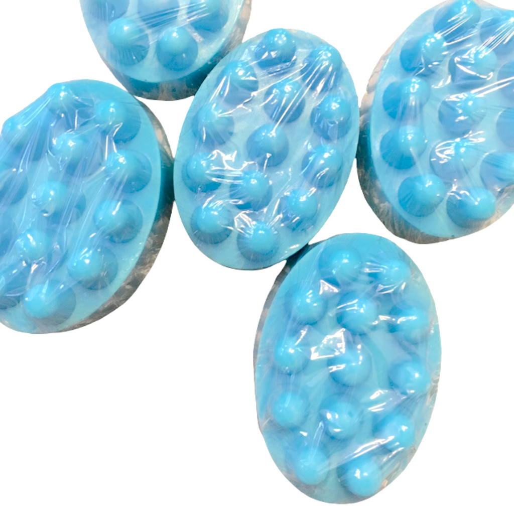 Baby Powder Blue Massage Soap Bar | Vitamin E Infused 5oz Luxury Bar | Massage Soap| Baby Powder Scent | Moisturizing