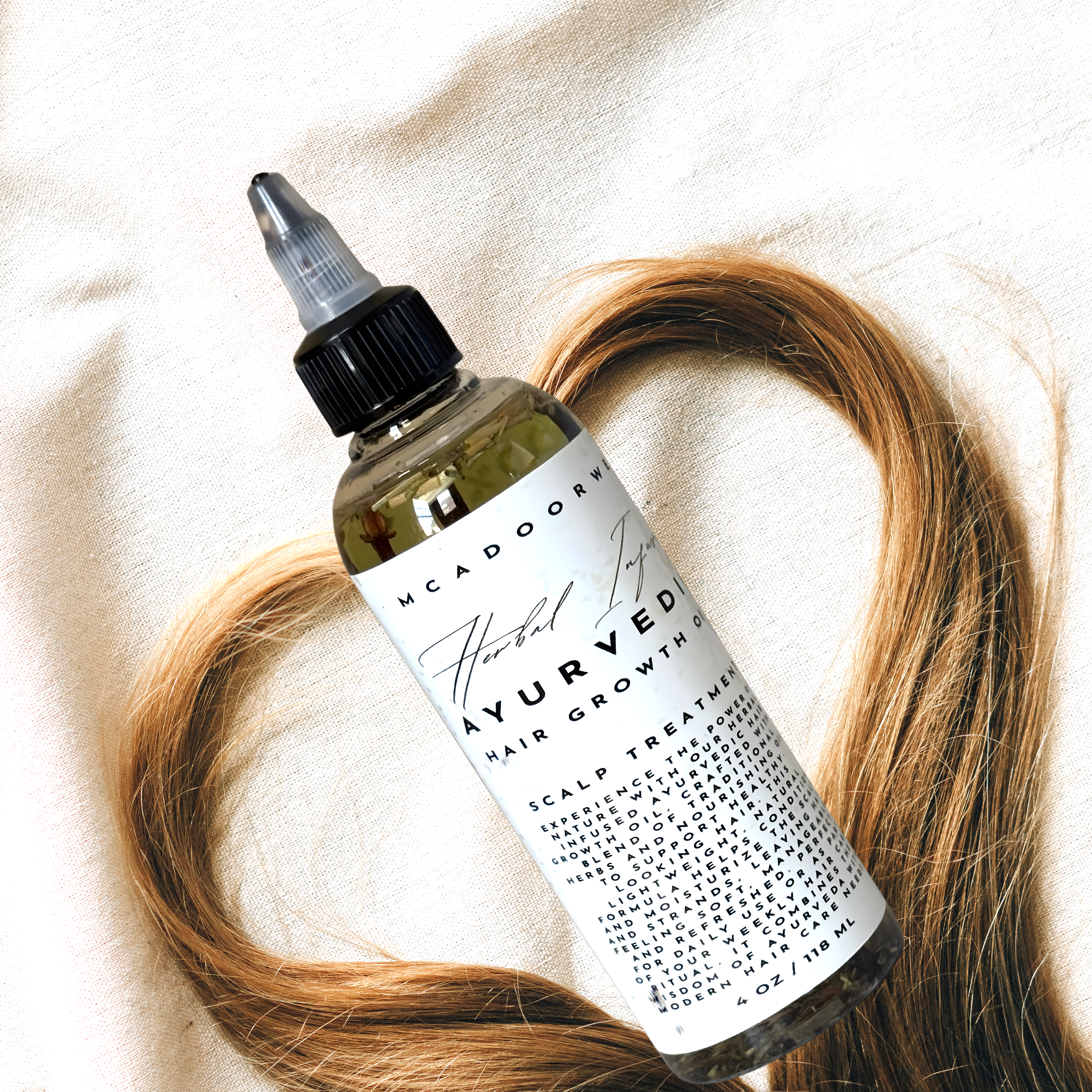 Ayurvedic Herbal Hair Oil for Growth & Scalp Care | Natural Hair Growth Oil with Ayurvedic Herbs | Herbal Infused Oil for Strong Healthy Hair | Scalp Treatment & Nourishing Hair Oil Blend