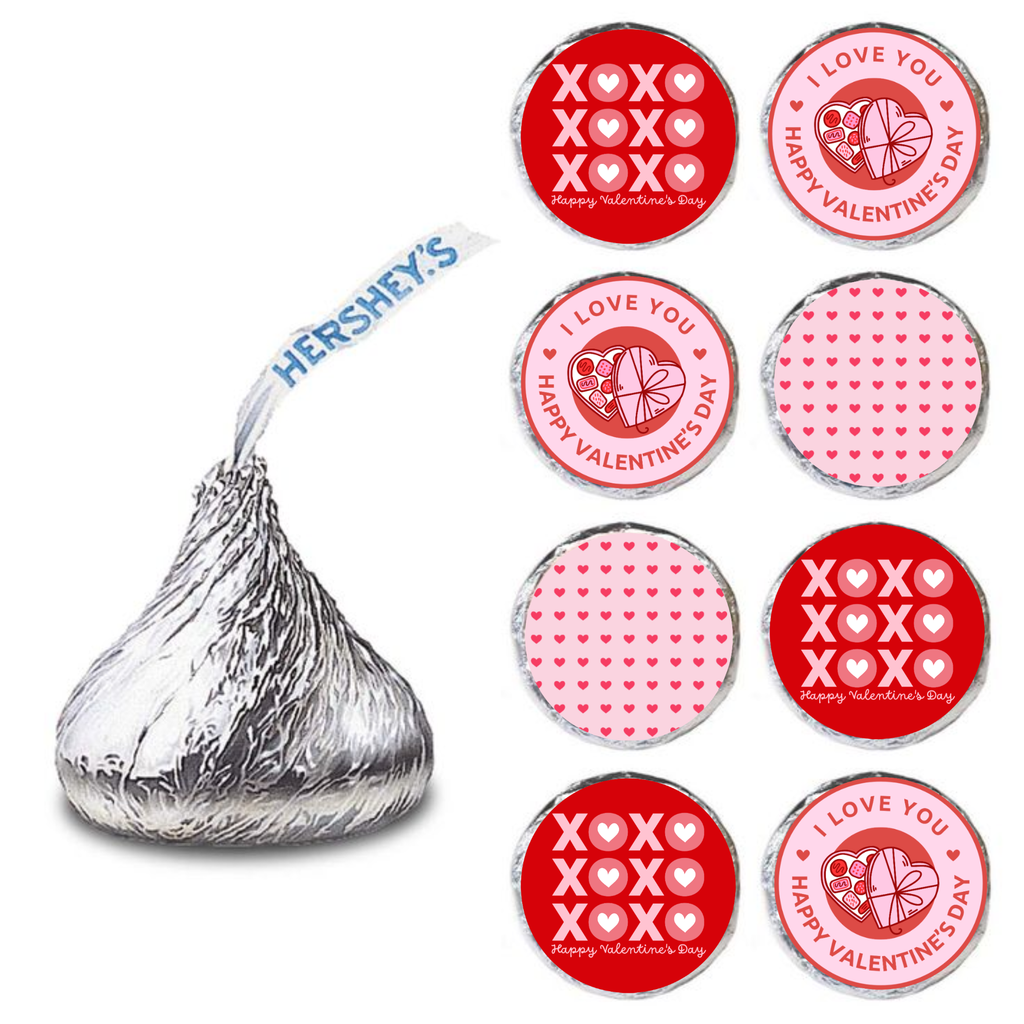 Love Day Candy Labels | Kiss Bottom Stickers | Durable Vinyl | Party Ready