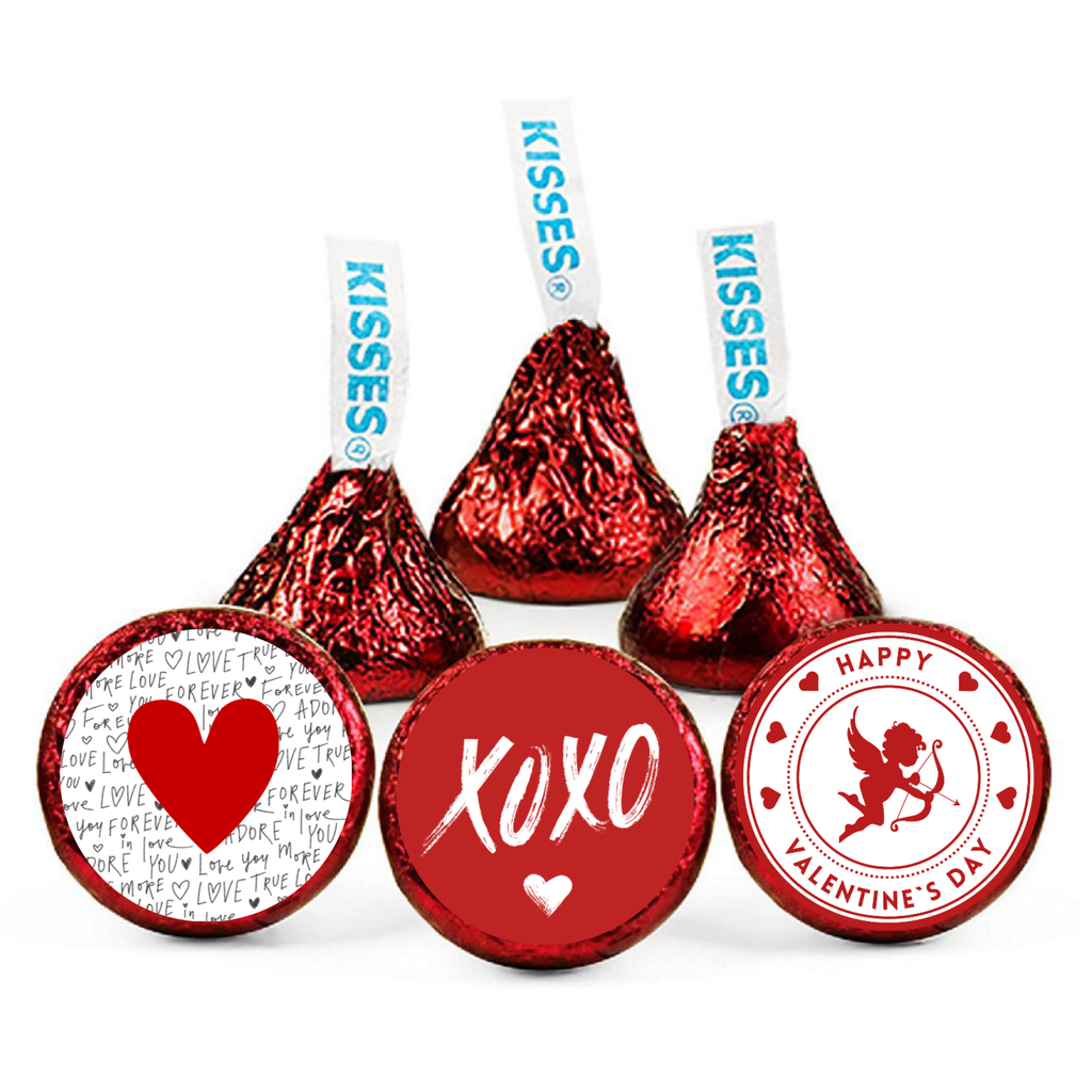 Love Day Candy Labels | Kiss Bottom Stickers | Durable Vinyl | Party Ready| Vinyl Glossy | 100 Count