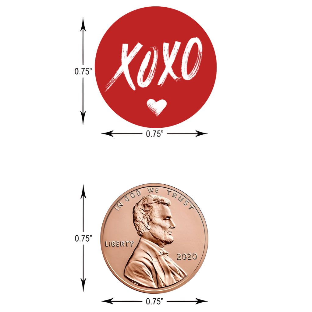 Love Day Candy Labels | Kiss Bottom Stickers | Durable Vinyl | Party Ready| Vinyl Glossy | 100 Count