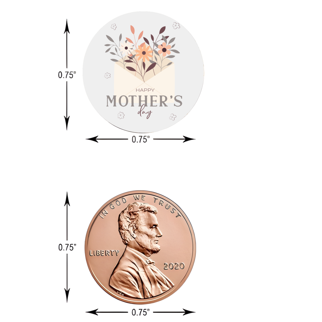 Floral Mother’s Day Candy Stickers | Kiss Bottom Labels | Self Adhesive | Glossy | 100 count