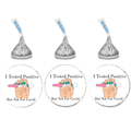 Pregnancy Announcement Kiss Candy Stickers | I tested Positive But not for covid Message | Funny Baby Reveal Favors| Glossy| Set of 100