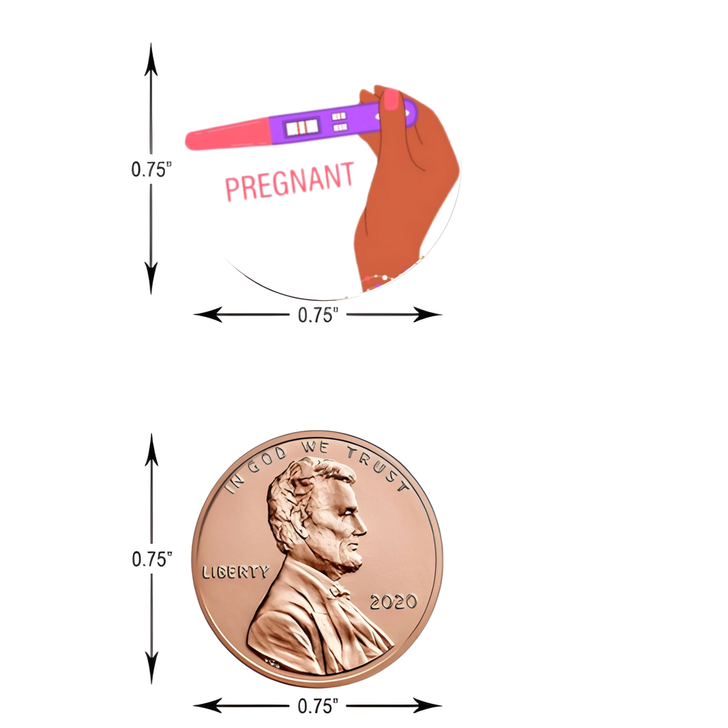 Pregnancy Announcement Candy Stickers | Pregnant Stickers | Pregnancy Reveal Candy labels| Positive Test Design | Glossy |100ct