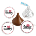 I'm Pregnant Stickers | Pregnancy Announcement Kiss Candy Labels | Glossy |100ct