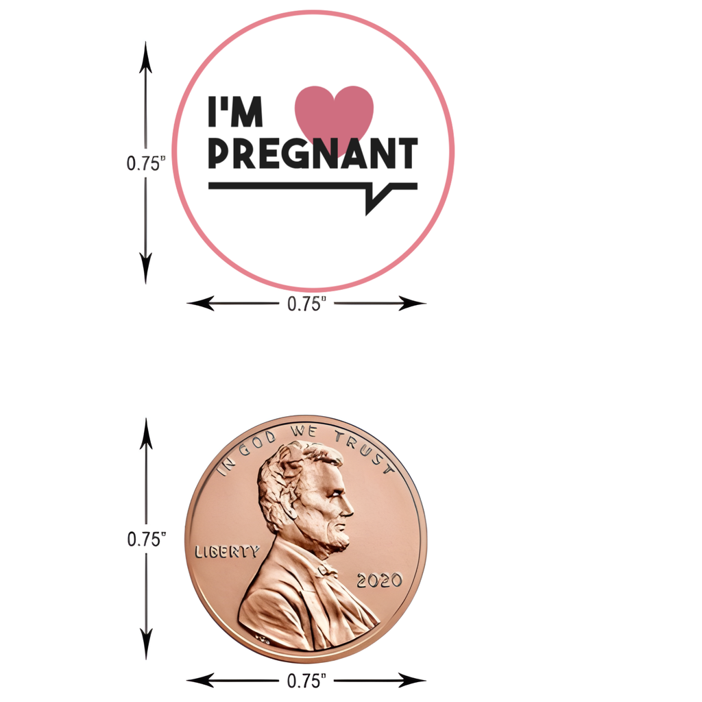 I'm Pregnant Stickers | Pregnancy Announcement Kiss Candy Labels | Glossy |100ct