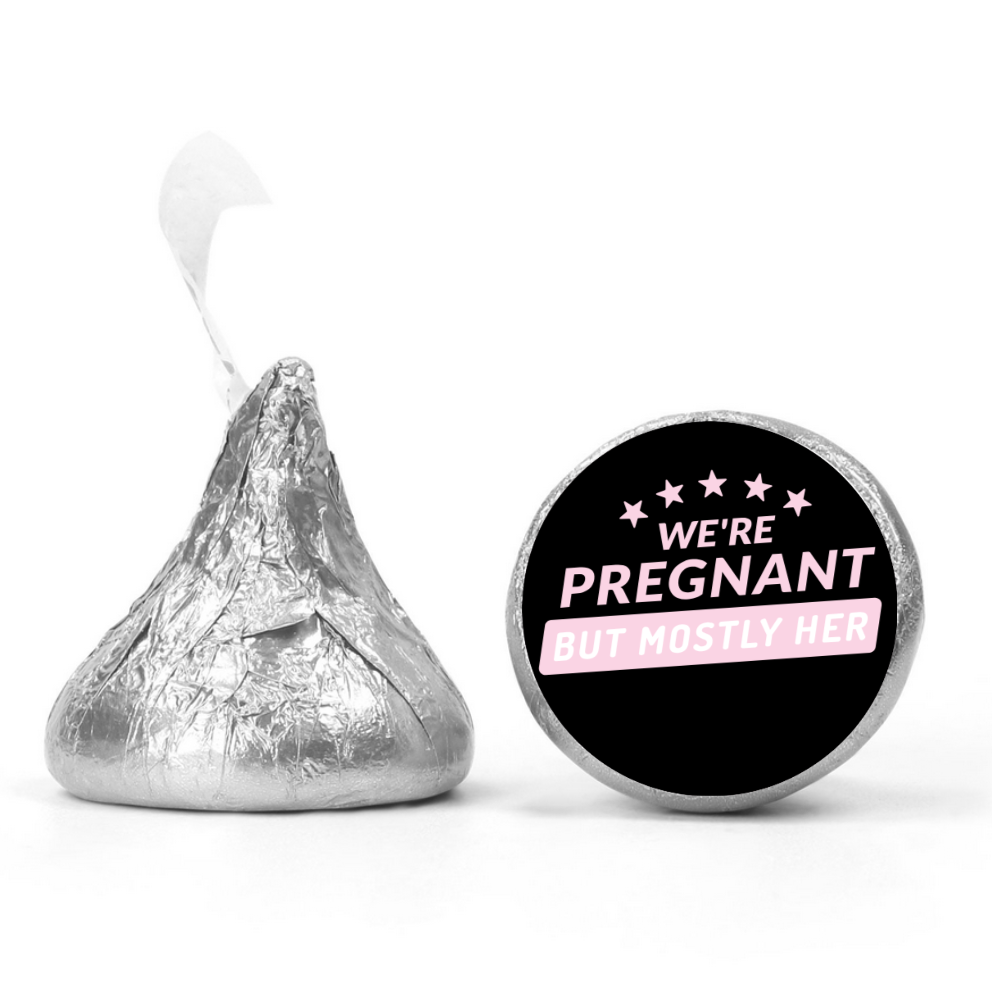 Were Pregnant Candy Stickers | Pregnancy Announcement Party Favors | 100ct | Pregnancy Reveal Stickers