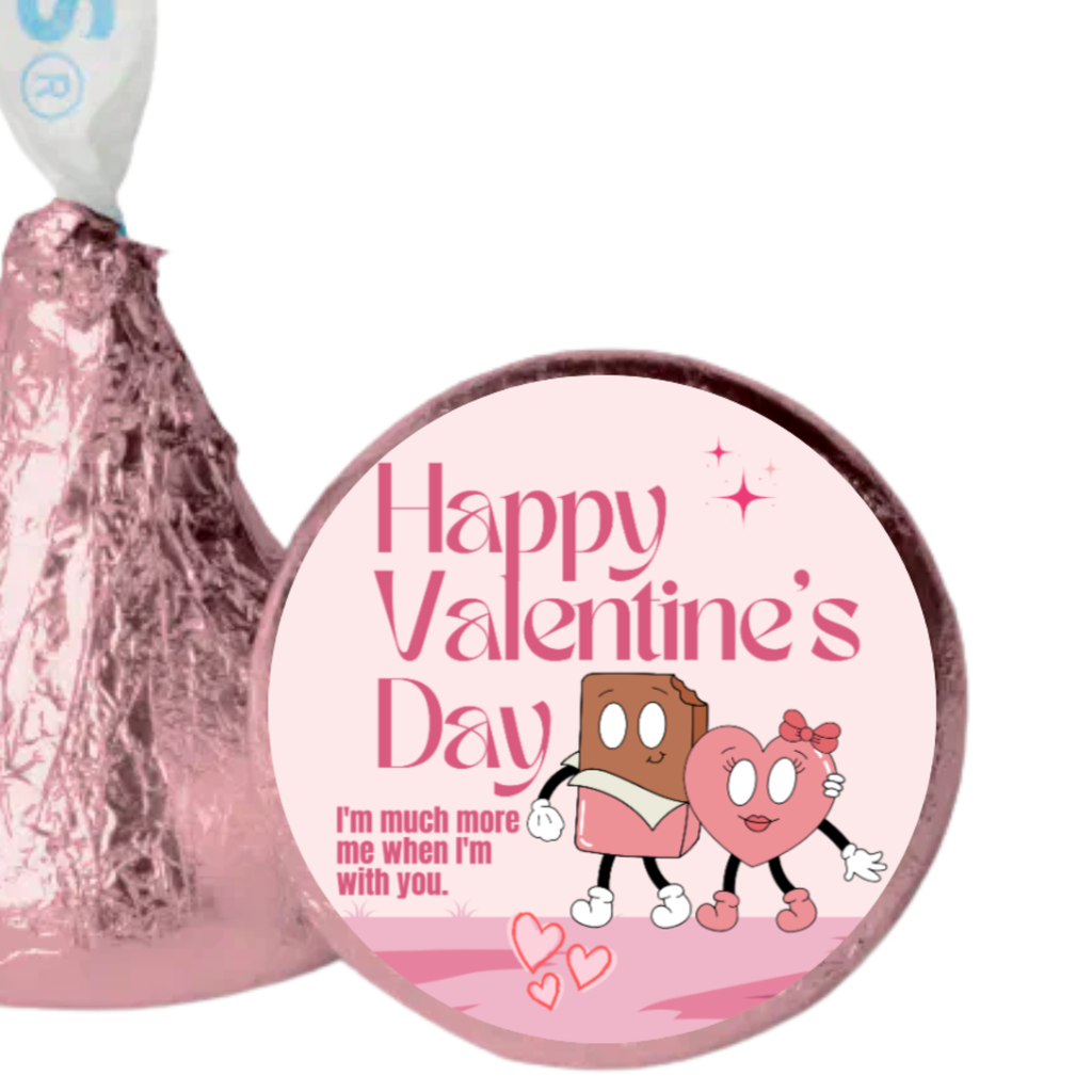 Happy Valentines Day Candy Stickers | Valentine Party Favors | 100ct |Love Theme | Glossy