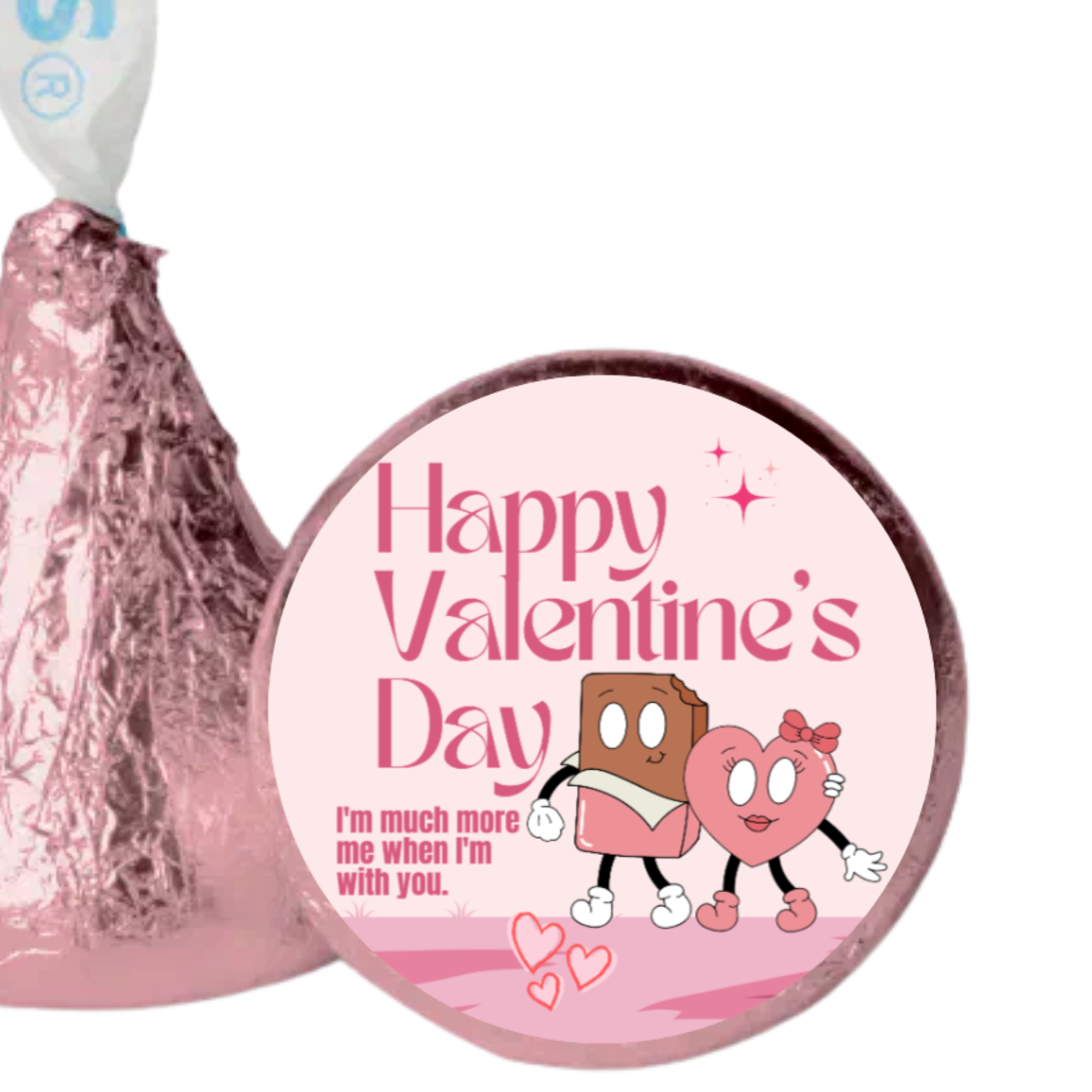 Happy Valentines Day Candy Stickers | Valentine Party Favors | 100ct |Love Theme | Glossy