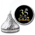 35th Birthday Party Mini Kiss Labels | Chocolate Candy Stickers | Its My 35th | Glossy| Set of 100
