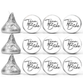 Team Bride Kiss Candy Stickers | Bridal Shower Party Table Decor | 100ct | Glossy| Elegant Wedding Shower Favors