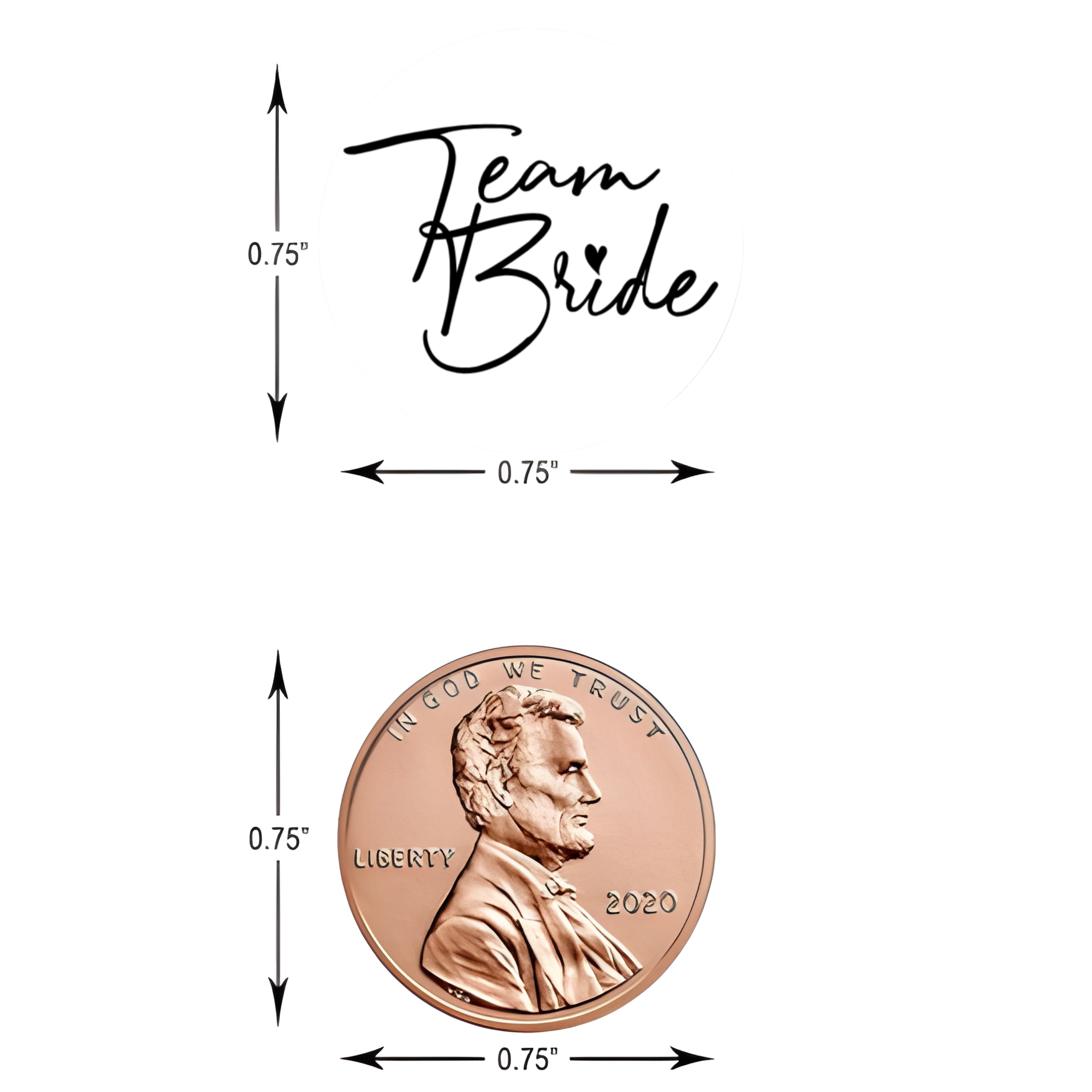 Team Bride Kiss Candy Stickers | Bridal Shower Party Table Decor | 100ct | Glossy| Elegant Wedding Shower Favors