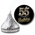 55th Birthday Party | Mini Kiss Labels | Chocolate Candy Stickers | Its My Birthday | Elegant Party Favors | Glossy