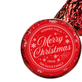 Merry Christmas Kiss Candy Stickers | Holiday Design | Glossy |Self Adhesive| Set of 100