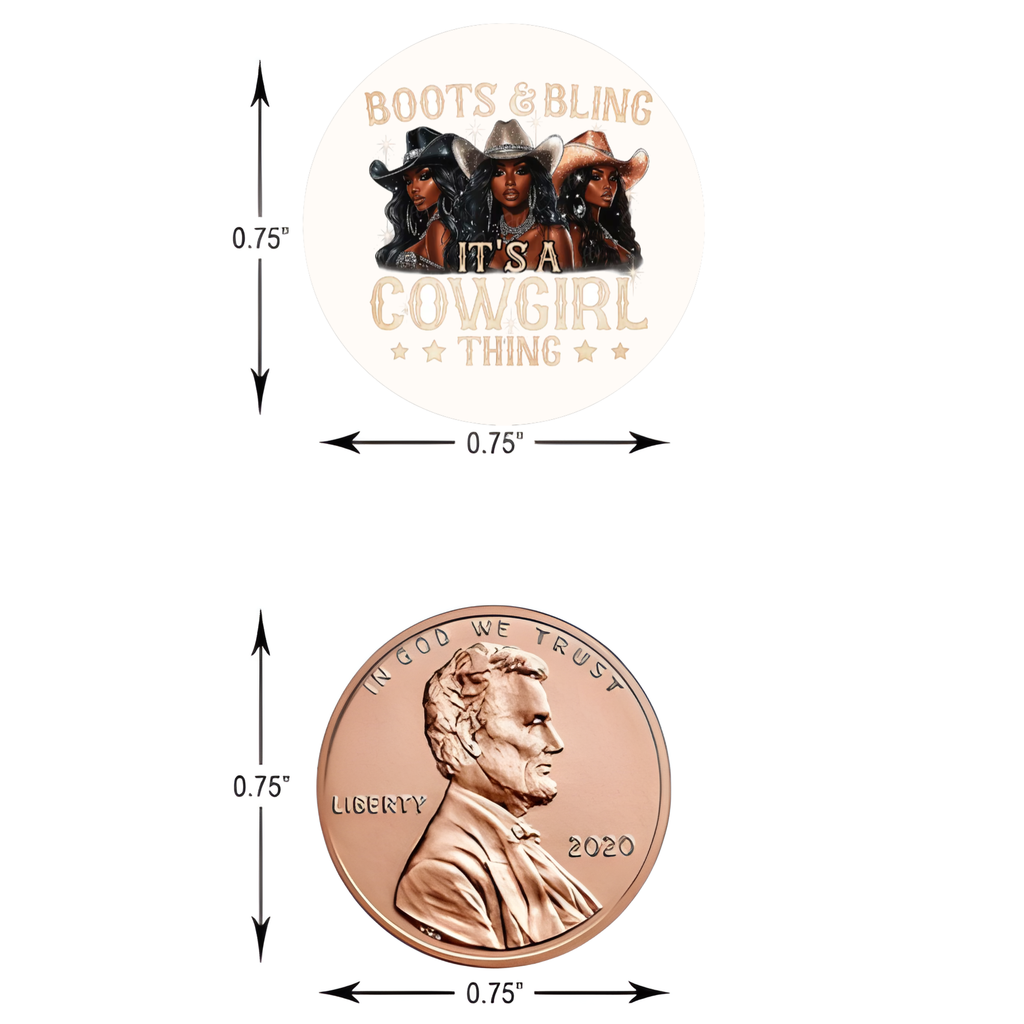Boots And Bling Its A Cowgirl Thing Kiss Candy Stickers| Western Glam Party Decals| 100ct| Glossy