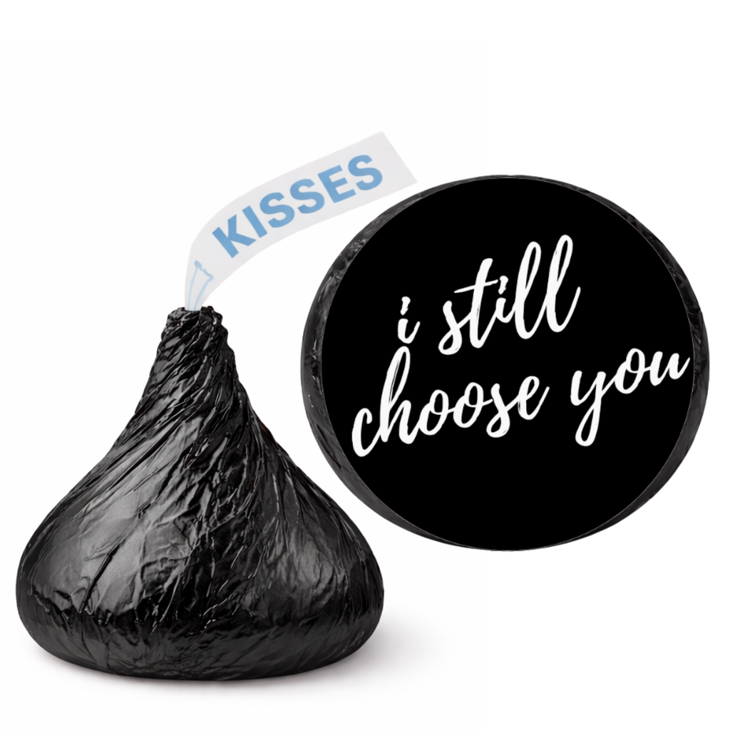I Still Choose You Stickers | Anniversary Candy Labels | Elegant Design | 100ct | Glossy