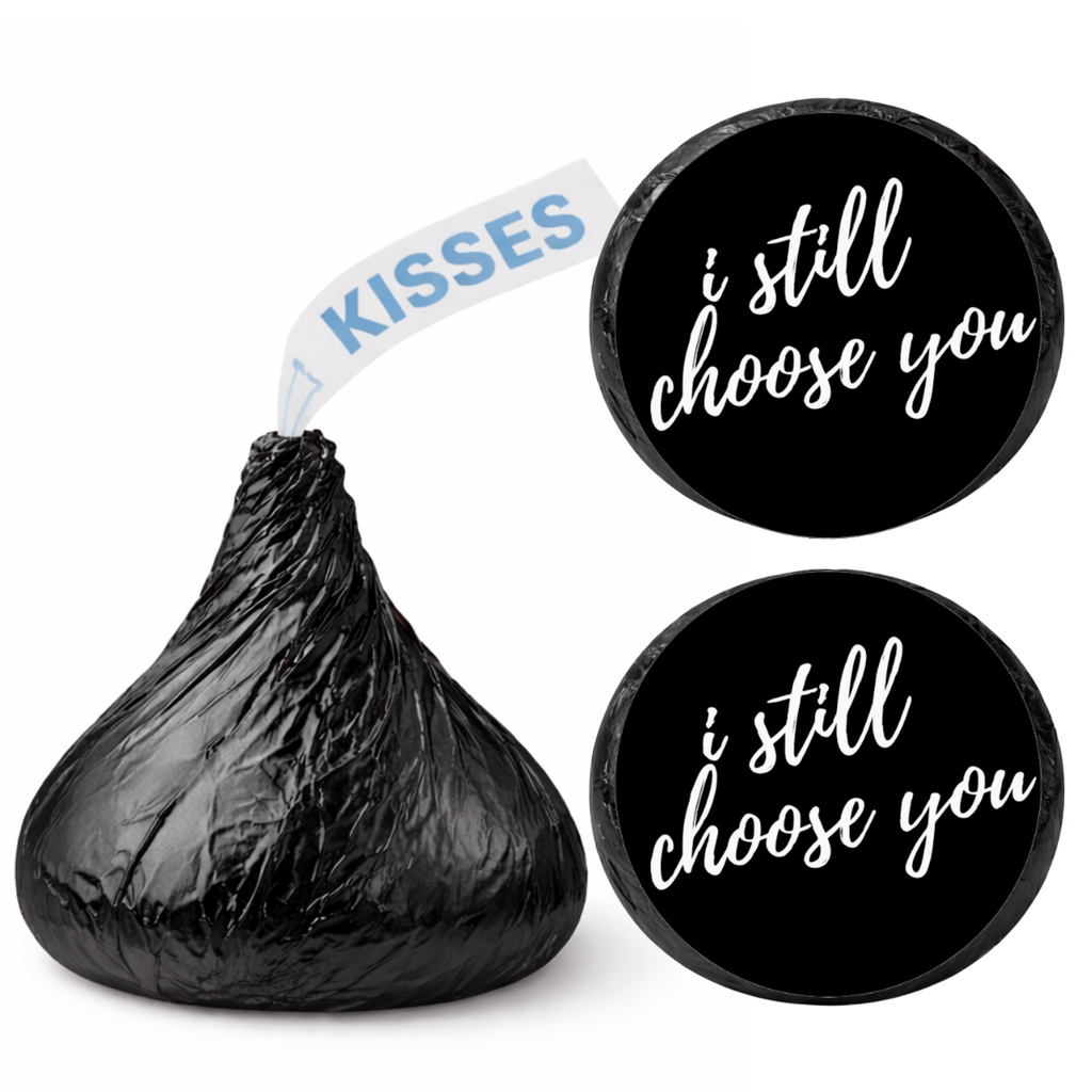 I Still Choose You Stickers | Anniversary Candy Labels | Elegant Design | 100ct | Glossy