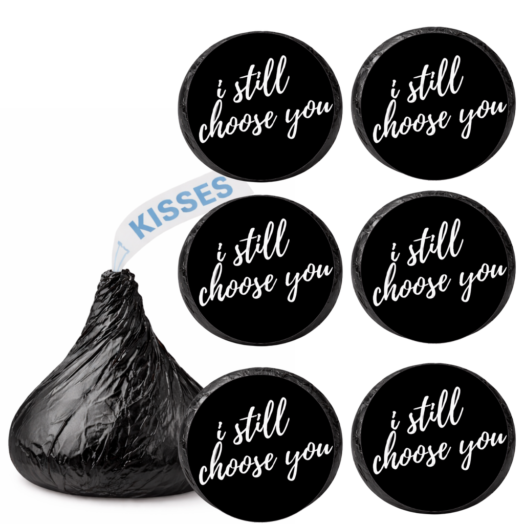 I Still Choose You Stickers | Anniversary Candy Labels | Elegant Design | 100ct | Glossy