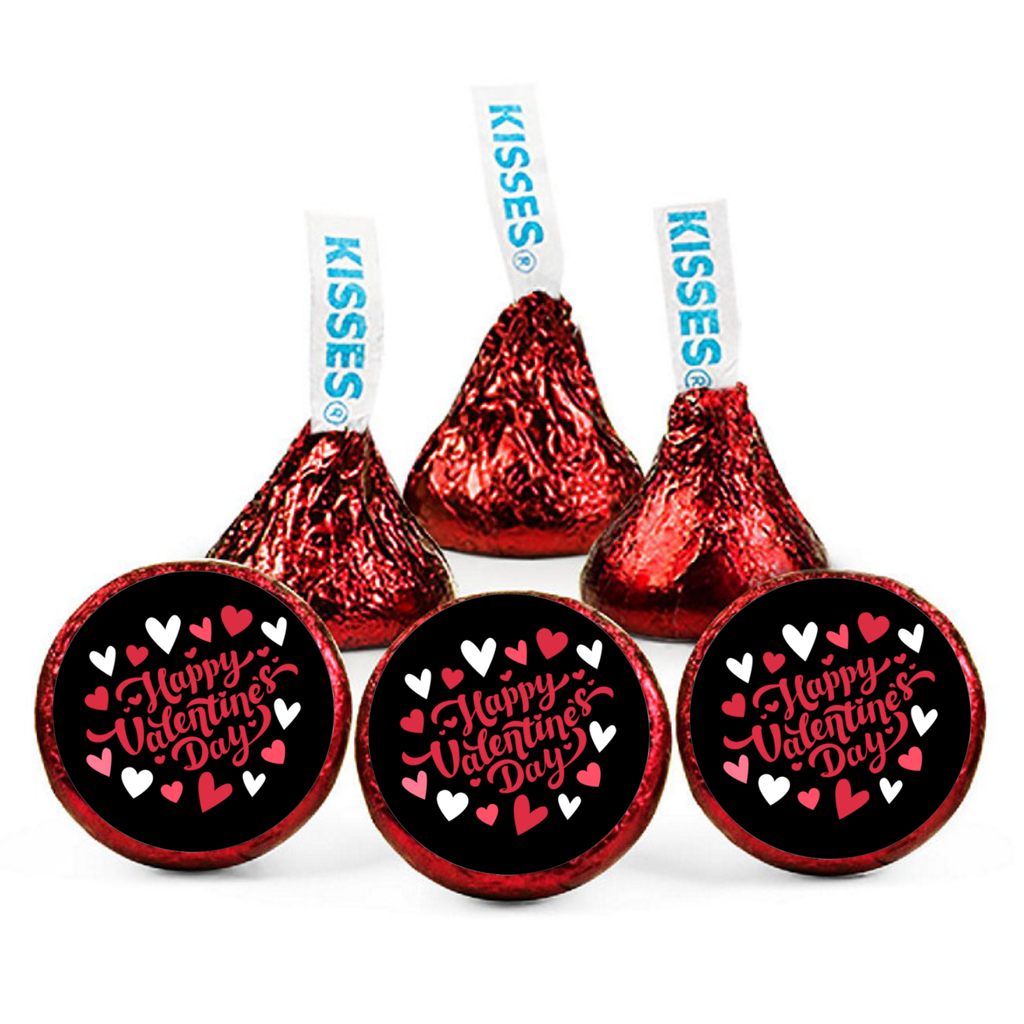 Happy Valentines Day Stickers | Valentine Kiss Candy Stickers | Hearts | 100ct