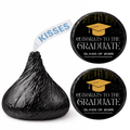 Graduation Kiss Candy Stickers | Congrats To The Graduate 2026 Phrase | Graduation Party Table Decor | 100 Glossy