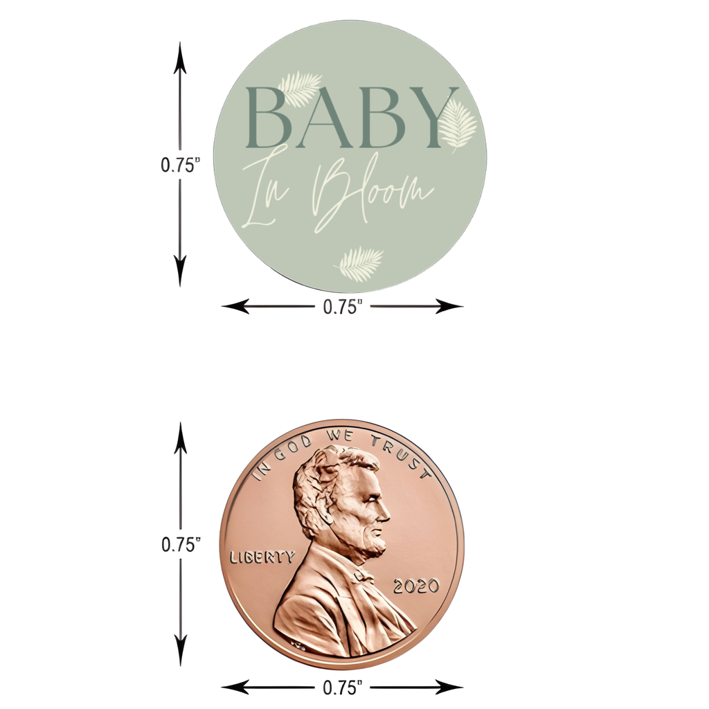 Baby In Bloom Kiss Candy Stickers | Elegant Floral Baby Shower Theme | Glossy| Set Of 100