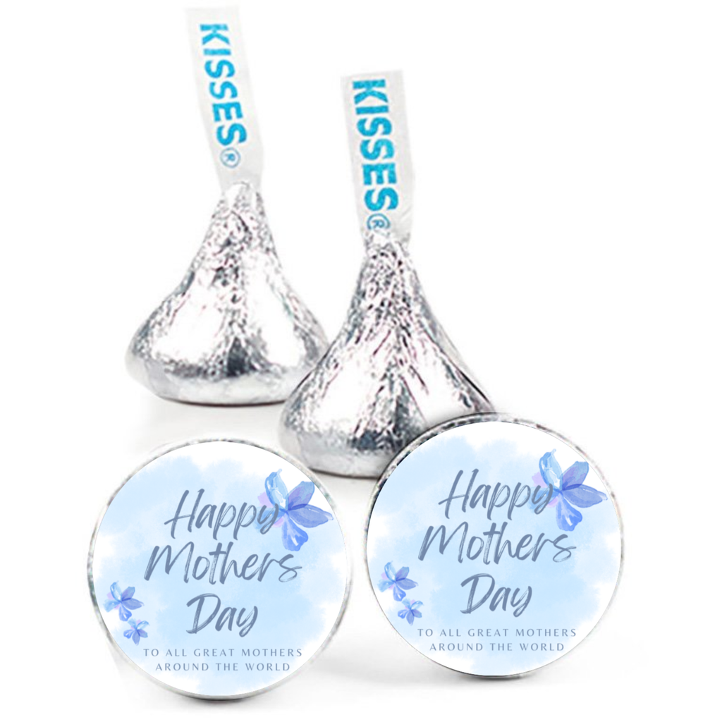 Happy Mother’s Day Chocolate Candy Stickers | Kiss Bottom Labels | Glossy  | Self Adhesive | 100ct
