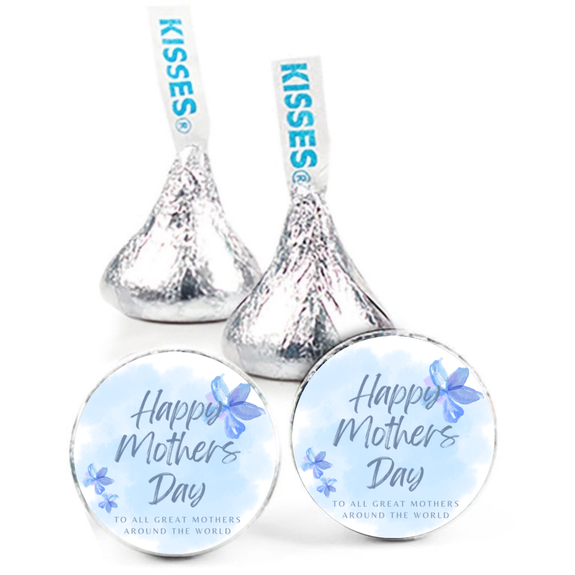 Happy Mother’s Day Chocolate Candy Stickers | Kiss Bottom Labels | Glossy  | Self Adhesive | 100ct