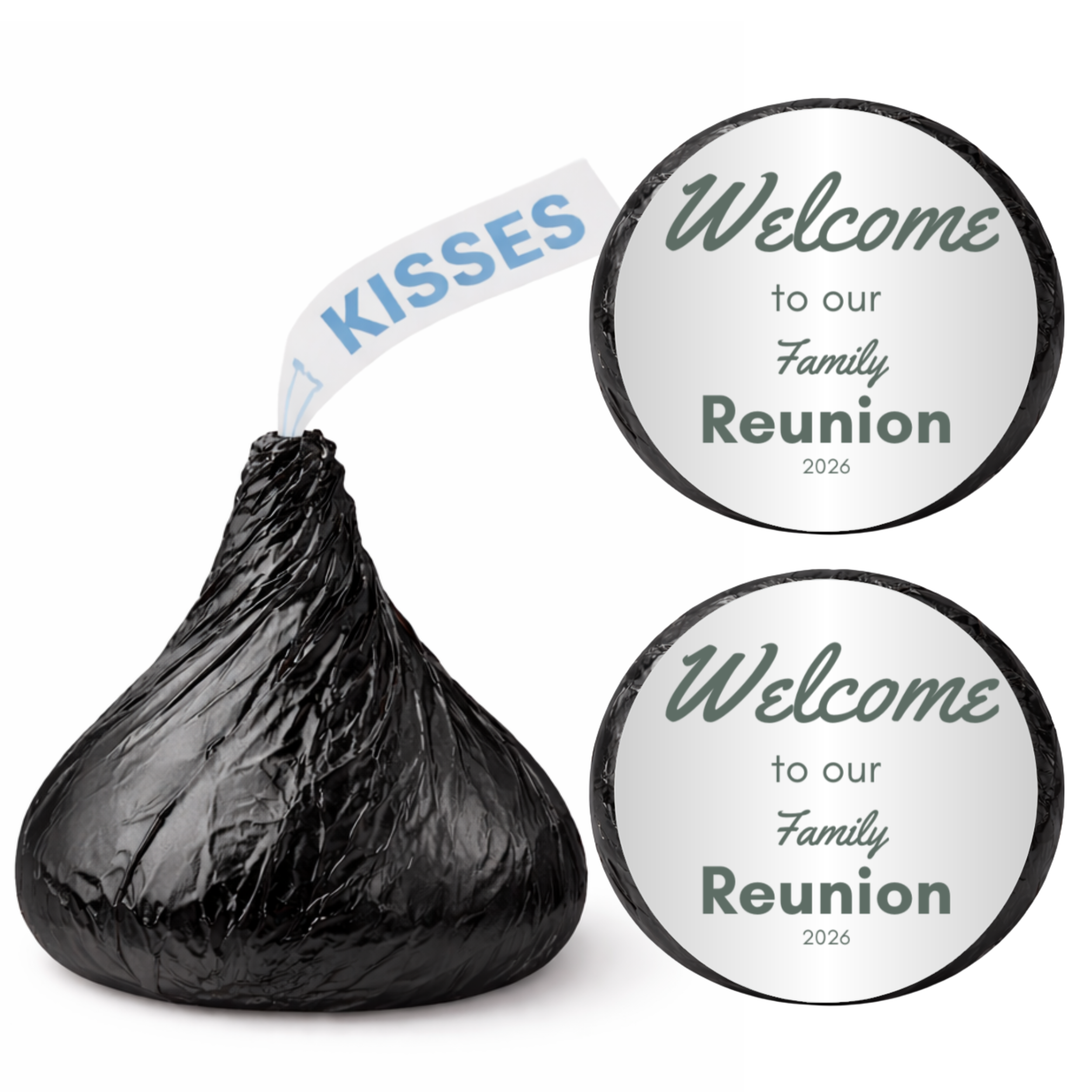 Family Reunion Candy Stickers | Welcome to Our Family Reunion 2026 |100ct| Glossy| Vinyl