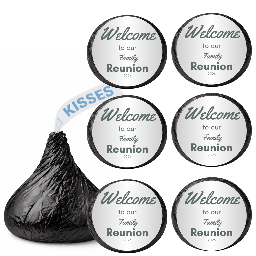 Family Reunion Candy Stickers | Welcome to Our Family Reunion 2026 |100ct| Glossy| Vinyl