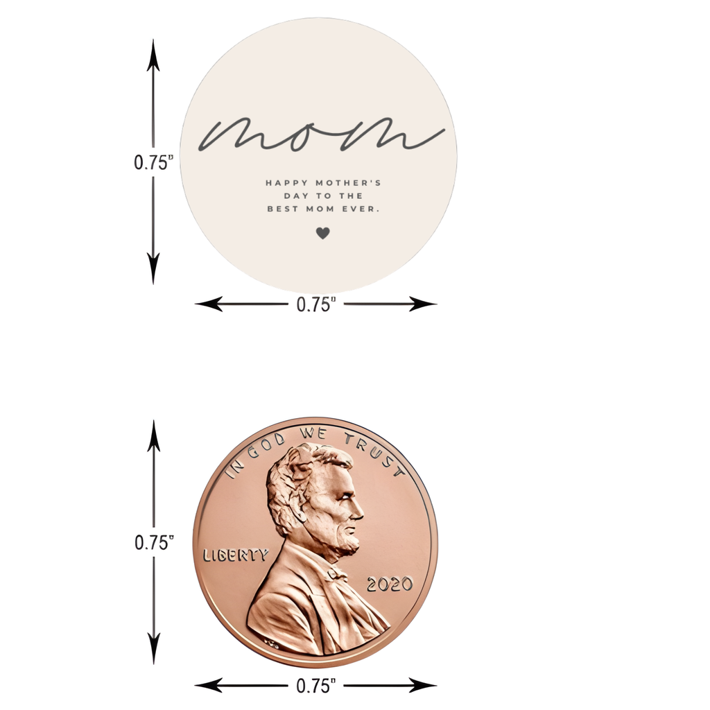 Mother’s Day Candy Stickers | Kiss Bottom Labels | Glossy | Self-Adhesive | Durable | 100ct
