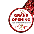 Grand Opening Candy Kiss Stickers | Ribbon Cutting Party Decor | 100 Count| Glossy