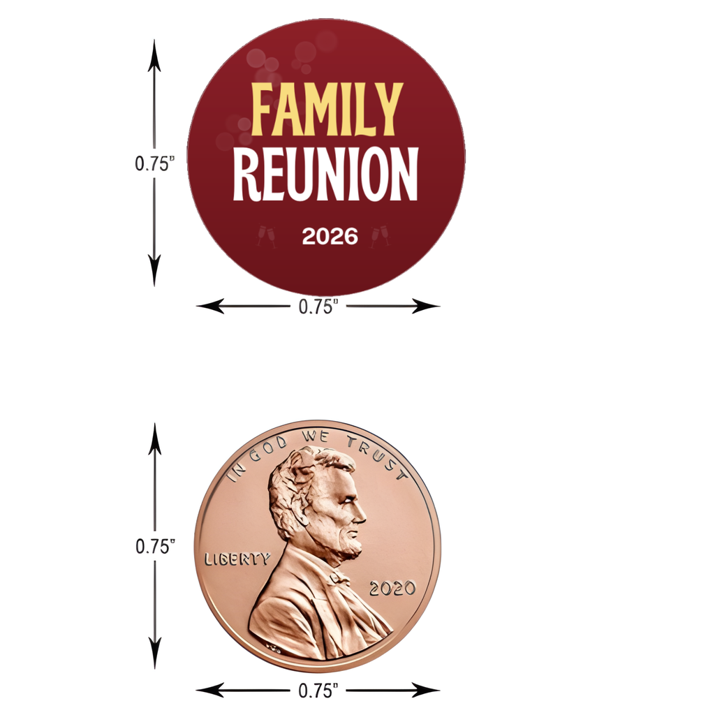 Family Reunion 2026 Kiss Candy Stickers | Reunion Favors | Family Gathering Party Table Accents | Glossy|100ct
