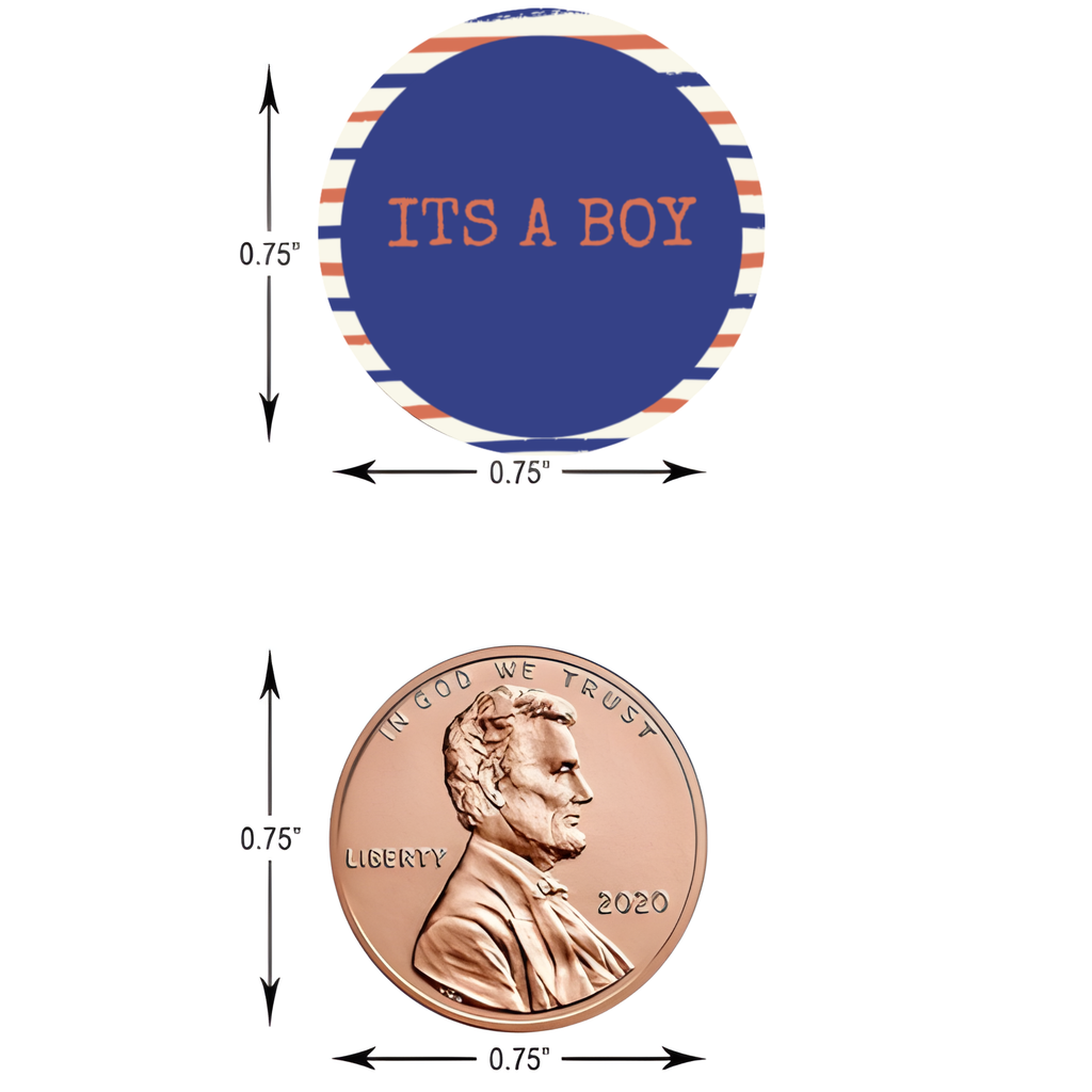 It’s A Boy Stickers | Striped Candy Labels | Baby Shower Party Favors | Glossy| 100ct