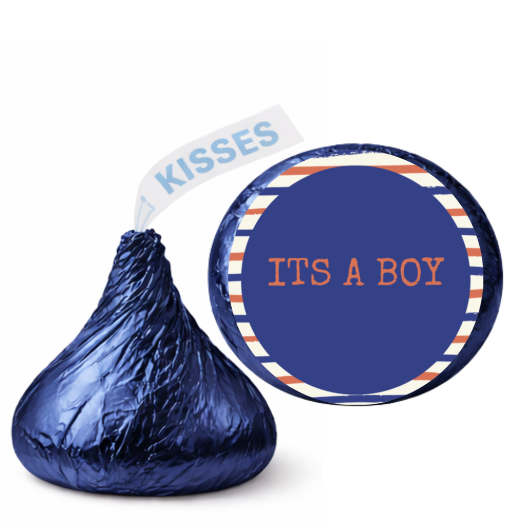 It’s A Boy Stickers | Striped Candy Labels | Baby Shower Party Favors | Glossy| 100ct