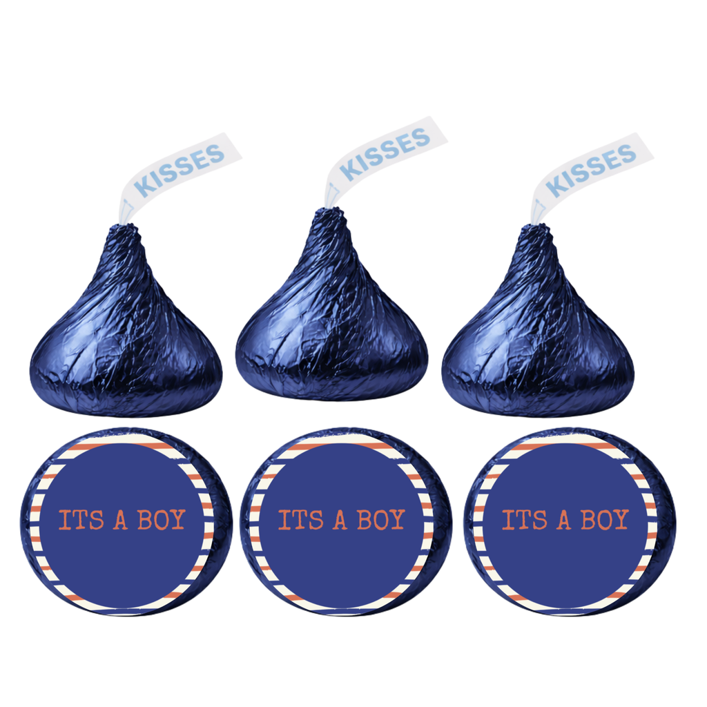 It’s A Boy Stickers | Striped Candy Labels | Baby Shower Party Favors | Glossy| 100ct