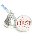 My Berry First Birthday Candy Kiss Stickers | Strawberry First Birthday Decor| 0.75in | Glossy