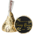 Welcome To Our Family Reunion 2026 Candy Stickers | Black And Gold | Elegant Reunion Favors