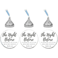 The Night Before| In Honor Of Mr And Mrs Personalized Candy Stickers| 100ct| Glossy| Bridal Shower Favors