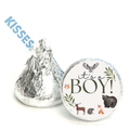 Safari Baby Shower Kiss Candy Stickers | It's a Boy| Wild Animal Theme | Glossy| Self Adhesive Labels|100ct