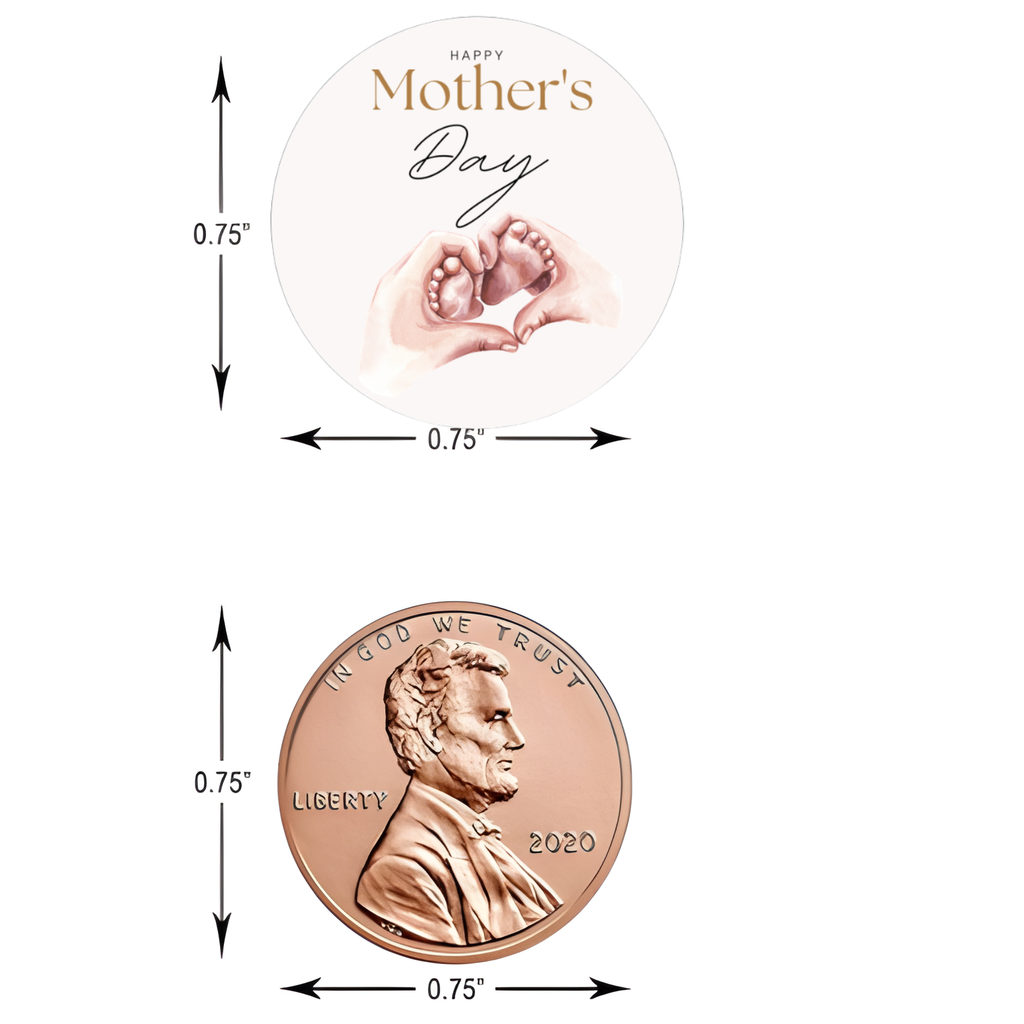 Mother’s Day Party Treat Labels | Candy Kiss Stickers | Glossy | 100 count